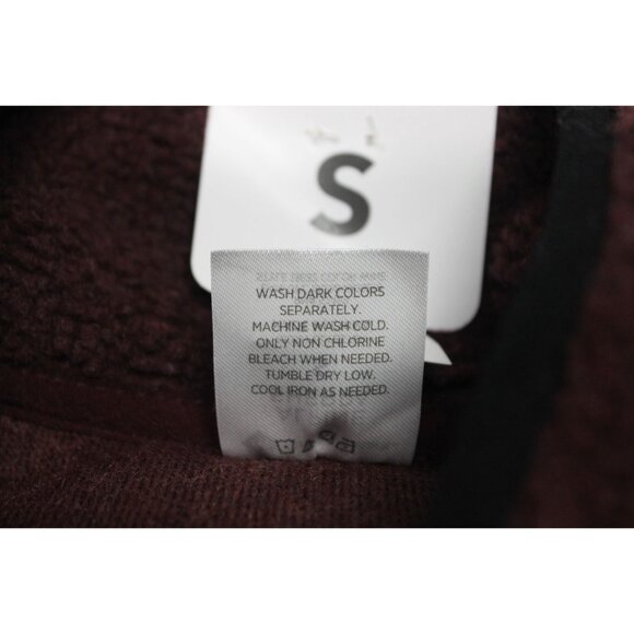 Member's Mark men's wine snap close alpine sherpa pullover jacket S - Picture 7 of 10